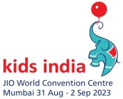 logo della fiera Kids India, con le date del suo svolgimento