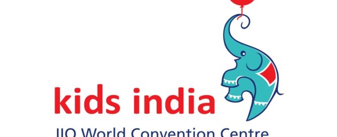 logo della fiera Kids India, con le date del suo svolgimento
